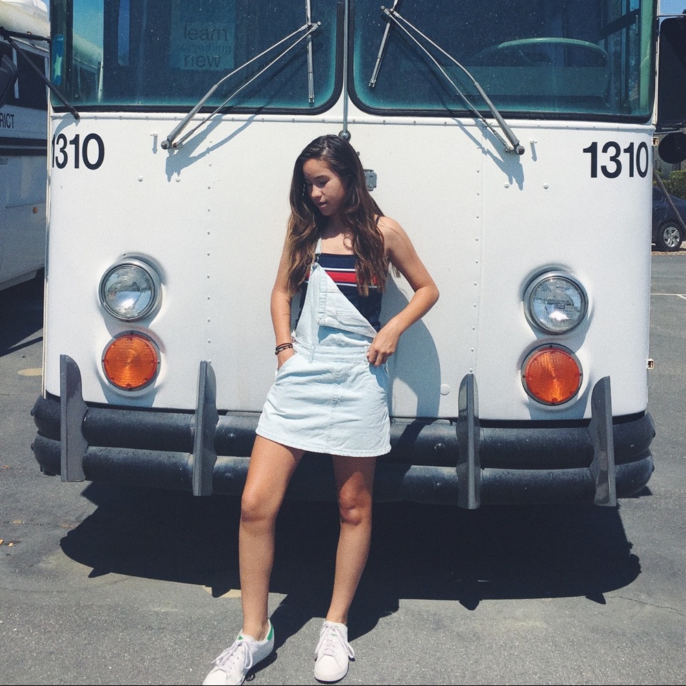 Forever21 very light wash denim dress